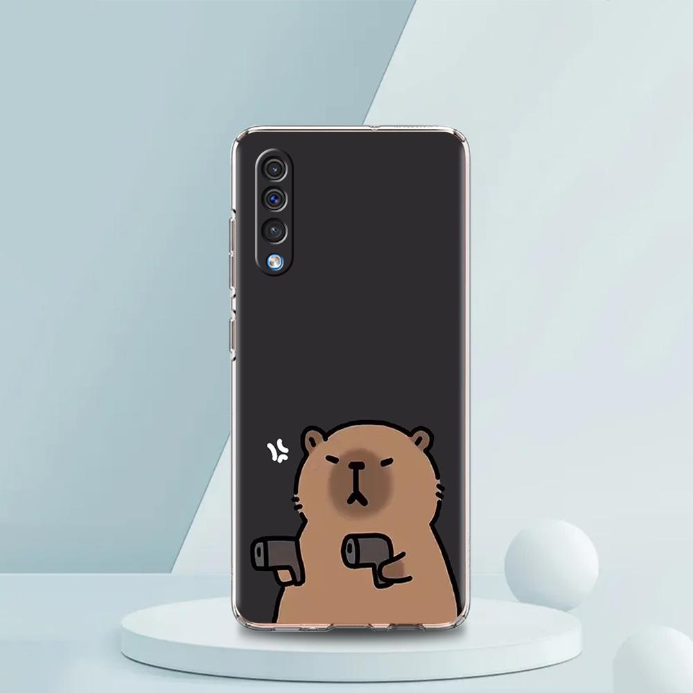Cute Capybara Phone Case For Samsung A16 A14 A12 A22 A32 5G A34 A42 A52 A54 A50 A70 A72 A30 A40 A20E A10S A02S A04S A06 Cover