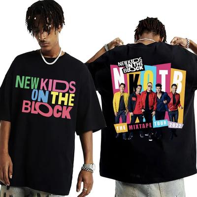 Футболка NKOTB Magic Summer Tour 2024 Футболки New Kids on The Block Мужская Женская Харадзюку Винтажная Футболка с Коротким Рукавом Уличная Одежда