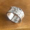 BF CLUB 925 Sterling Rings for Women Simple Geometric Handmade Irregular Retro Gold Narrow Ring Allergy For Birthday Gift