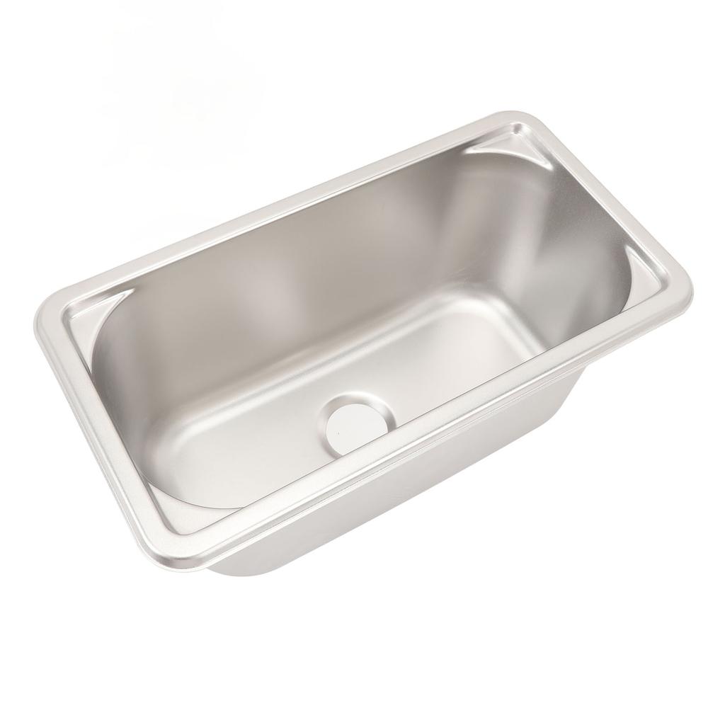 11.8 X 5.9 X 5.9in 304 Stainless Steel Sink with 40mm Drain Port 7L Capacity Embedded Installation for Boat Caravan