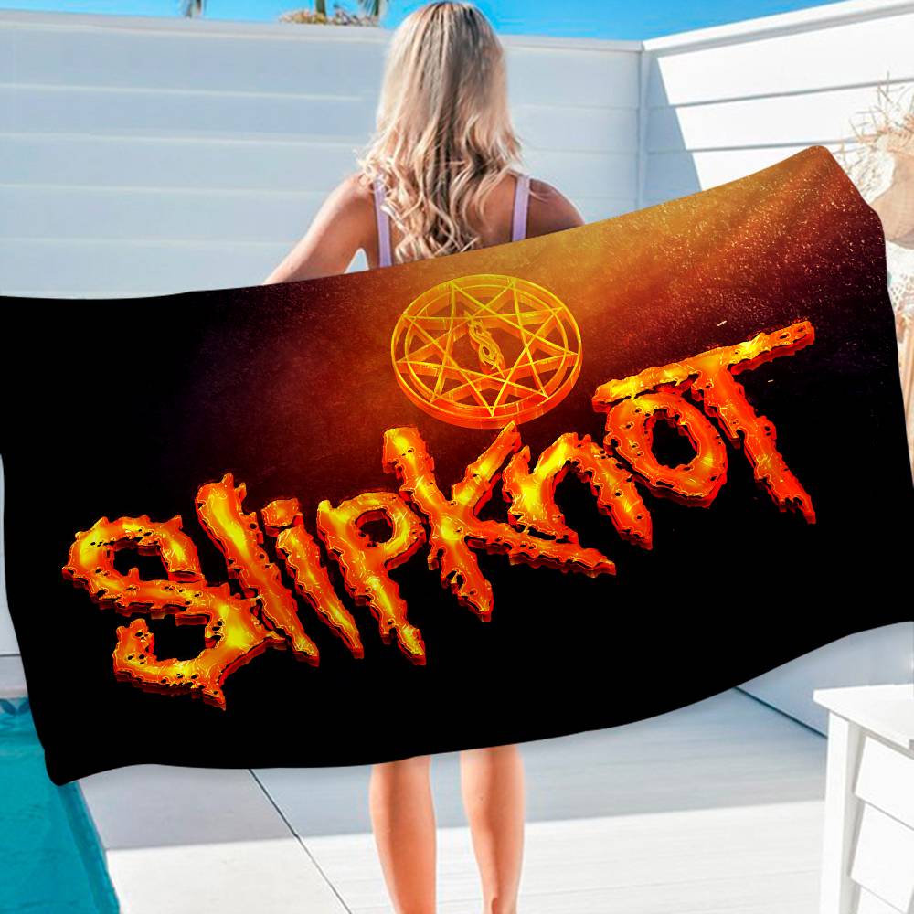 Fts Slipknots Heavy Metal Band Beach Towel Colorful Bath Towels for Girl Microfiber Quick Dry Custom Sand Free Beach Yoga Spa