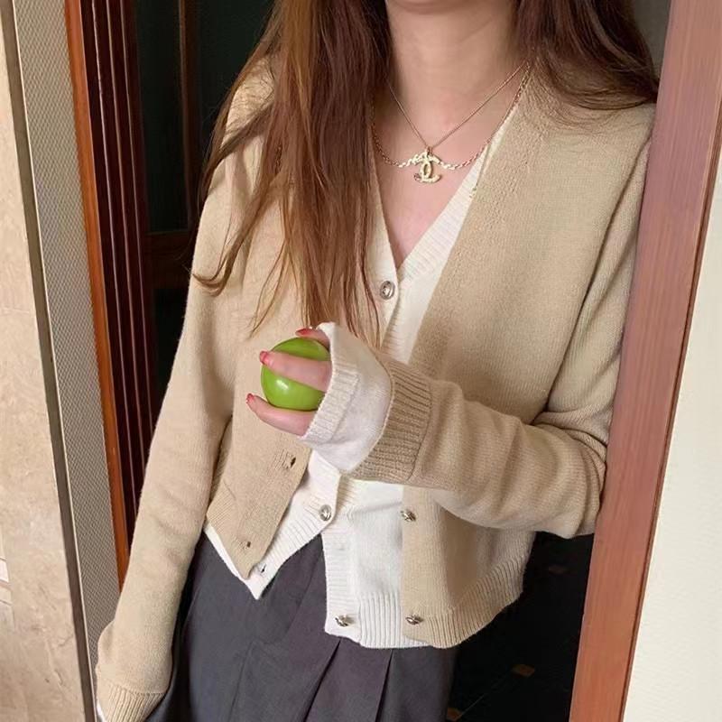 YYFS Женские модные повседневные осенне-зимние кардиганы с длинными рукавами и v-образным вырезом, свитера