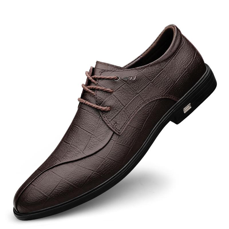 New Minimalist Design Men Comfortable Soft Breathable First Layer Cowhide Sizes 36-46 Office Business Lace Up Formal Oxford Shoe