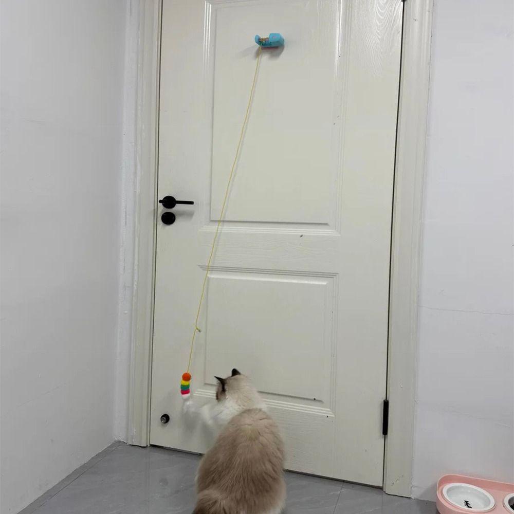 Elastic Rope Electric Door Hanging Toy Automatic Lifting Interactive Cat Yoyo Ball Indoor Exercise