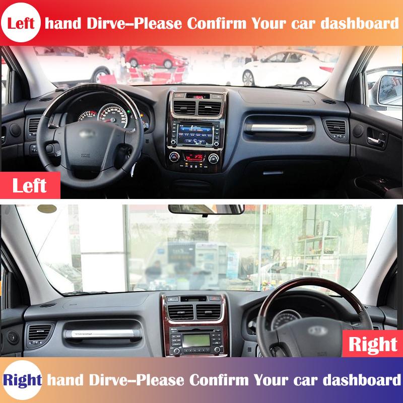 Для Kia Sportage 2005 2006 2007 2008 2009 2010 JE Противоскользящая Накладка на Панель Приборов Защитная Подложка Автоаксессуары Коврик-Защита от Солнца