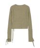ORDINARY HOLIDAY Lace-Up Slim Pullover [Khaki]