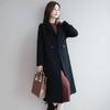 Women Mid-length Solid Woolen Coats Office Lady Fall Winter Warm Loose Jackets Female Long-sleeved Turn-down Collar Coats