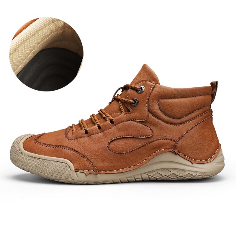 Кожаные мужские ботинки ручной работы, повседневная кожаная обувь из натуральной кожи, мужские ботильоны