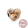 925 Sterling Silver Angel Mom Family Heart Series Shine Beads Fit Original Fashion Charms Bracelets Women DIY Jewelry