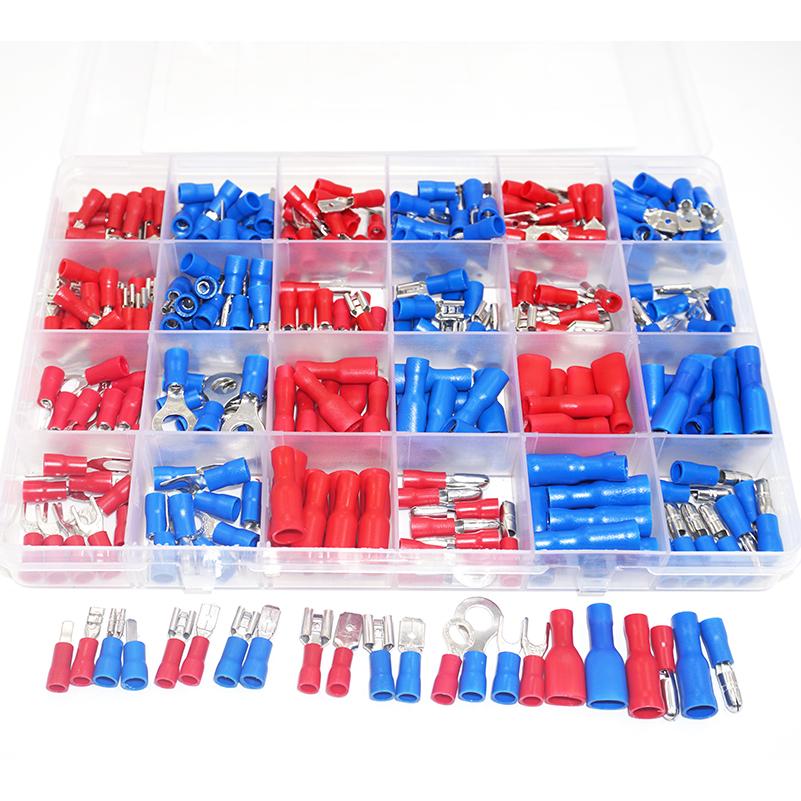 320 шт., лопастные клеммы, изолированный кабельный разъем, электрический провод, различные обжимные кольца, набор вилок, кольцевые наконечники, катаные плоскогубцы SN-02C