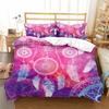 Dreamcatcher Duvet Cover Set Boho Mandala Bedding Set For Girls Adults Purple Dream Catcher Comforter Cover Soft Polyester