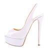 Women Pumps Stilettos 14CM Platform Stripper High Heels Sexy Open Toe Sandals Gladiator Party Dress Wedding Shoes Large Size 44