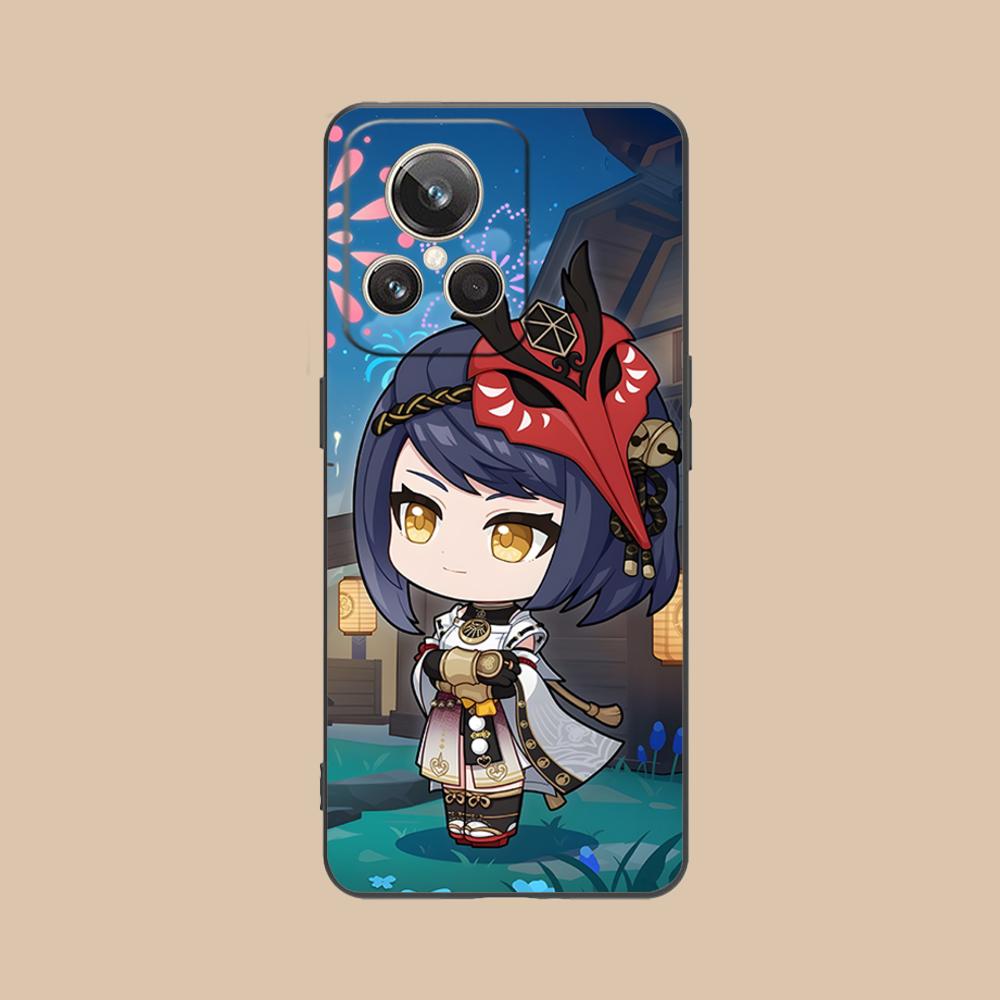 Game GI Kujou Sara Mobile Phone Case for Realme GT 8 Neo Pro C75 73 71 C67 65 C55 53 C35 31 C20 15 Colorful Printing Cover Cover