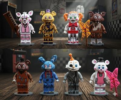 Фигурки Пять ночей у Фредди ФНАФ Five Nights at Freddy's аниматроники набор игрушек 8 шт 10см