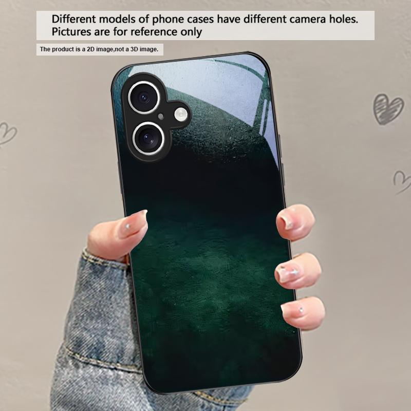 Текстура текстуры коры Для iPhone 17 Air 16 E 15 Plus 14 Pro Max 13 12 mini 11 5 6 7 8 Plus XR XS Max SE Черный стеклянный чехол для телефона