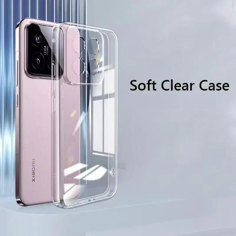 Для XiaoMi 14T Простой Тонкий Мягкий TPU Прозрачный Чехол для Телефона На Для Xiaomi 14 Pro Xiaomi14 Pro 5G xiomi 14t pro XIAOMI Mi 14 Ultra Чехол