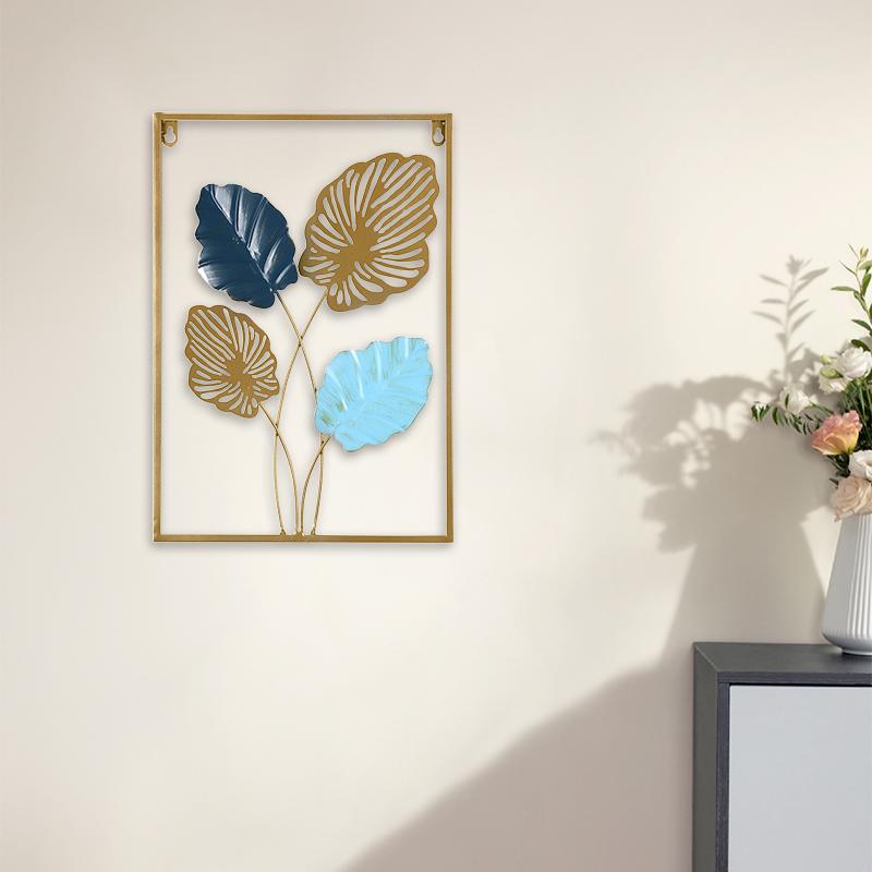 Настенный подвесной железный кулон, украшение, креативные листья растений, украшения для дома в скандинавском стиле