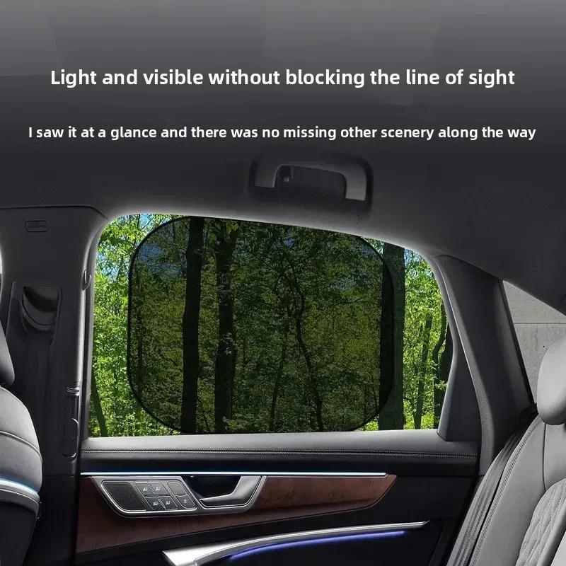 1-5PCS Car Window Sunshade Cover Sun UV Protection Auto Front Rear Black Window Curtain Side Glass Mesh Sunshades Accessories