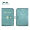 Leather Passport Protection Set with Edge-Bound PU Holder and Document Storage Bag