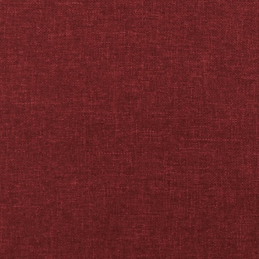 2 Seater Sofa Bed with 2 Cushions Burgundy Fabric