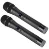 Universal VHF Wireless Handheld Microphone with Receiver for KaraokeBusiness Meeting Black
