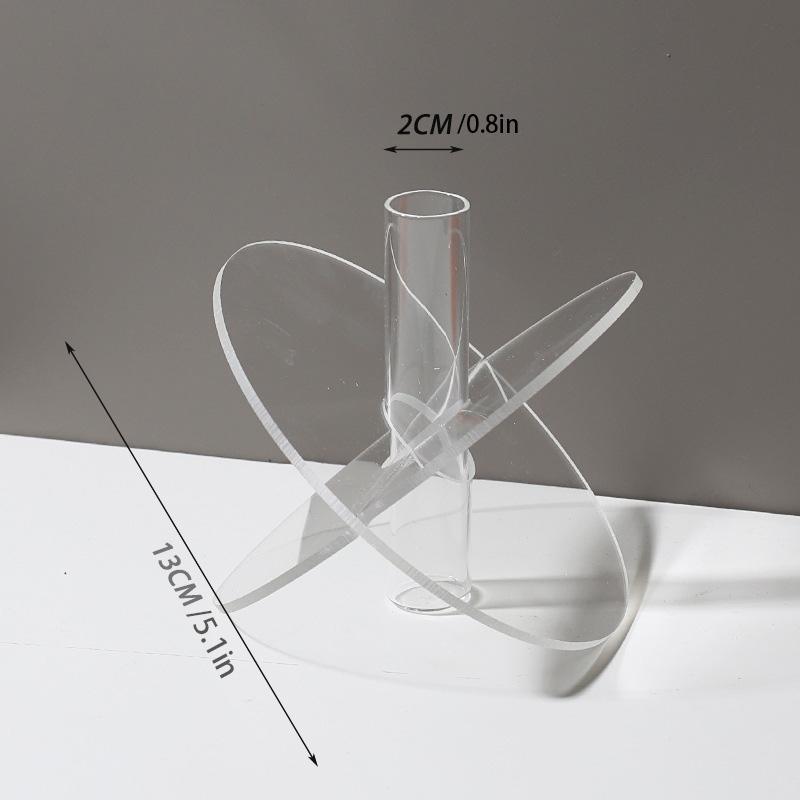 Nordic Colorful Acrylic Vases Desktop Ornaments Art Flower Arrangement Hydroponic Vase Container Living Room Home Decoration