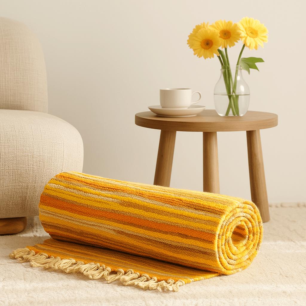Rag Rug Sunrise Orange 150x200cm