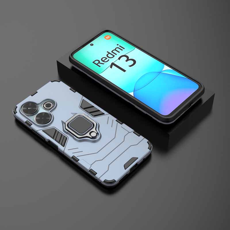 Shockproof Case For Xiaomi Redmi 13 Note 12 Pro Plus 12S 13C Ring Armor Holder Back Coque for POCO F6 X6 M6 Pro 4G Phone Cover