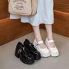Fashion Fashion White Platform Pumps for Women Super High Heels Buckle Strap Mary Jane Shoes Woman Goth Thick Heeled Party Shoes Ladies