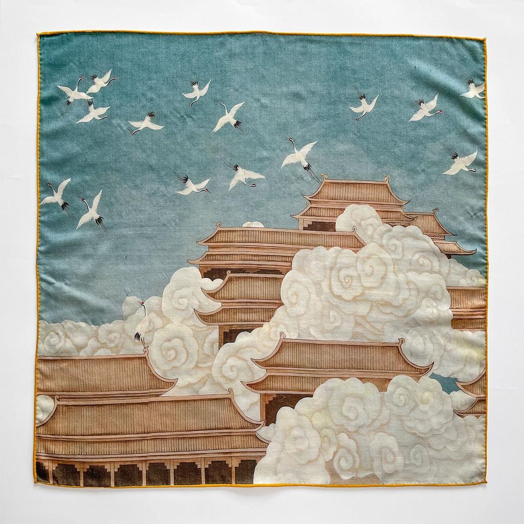 18% Silk 82% Wool Scarf Women Pashmina Double Sided Foulard Female Bandana Twill Scarves Hijab Shawl Wraps Square Headkerchief