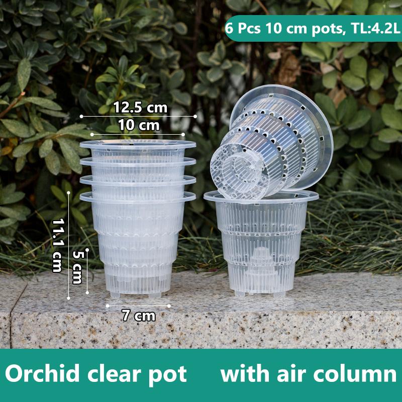 Сетчатый горшок для украшения дома, прозрачные горшки для орхидей с отверстиями, горшок для орхидей Cattleya Dendrobium, кашпо в 10 см, 12 см, 15 см