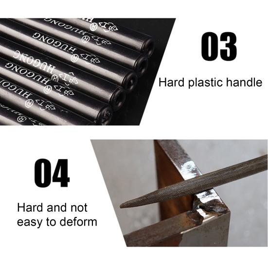 10 шт./компл. набор напильников, износостойкие, хорошая прочность, подшипниковая сталь, изысканная эргономичная ручка, напильники для полировки