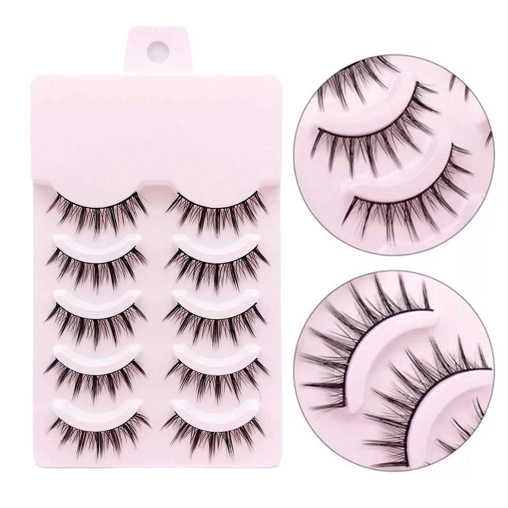 Натуральные Накладные 5 Пар Ресниц Наборы Густые Искусственные Наращивание Косплей Макияж Глаза Полные Косметические V3S4