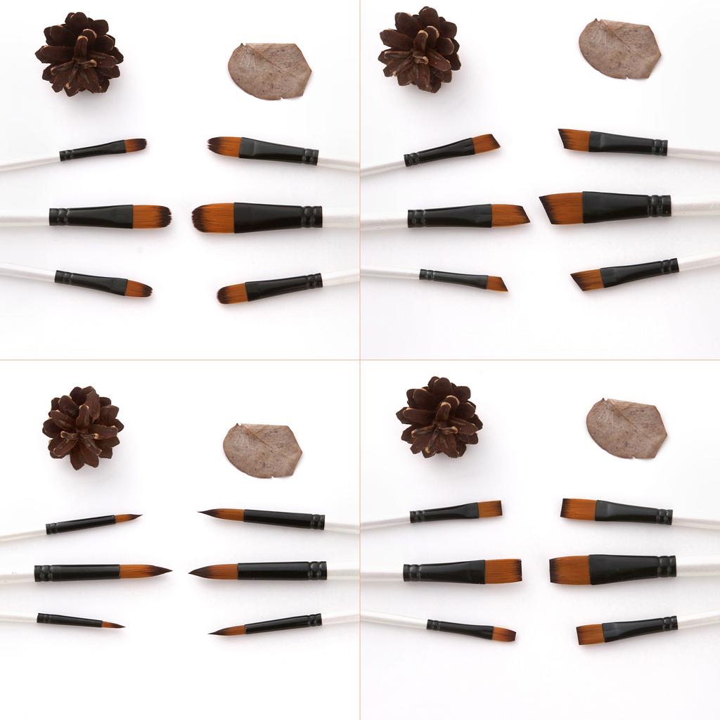 24pcs Draw Paint Brushes Set Kit Artist Paintbrush Round Brushes with Nylon Hair for Artist Acrylic