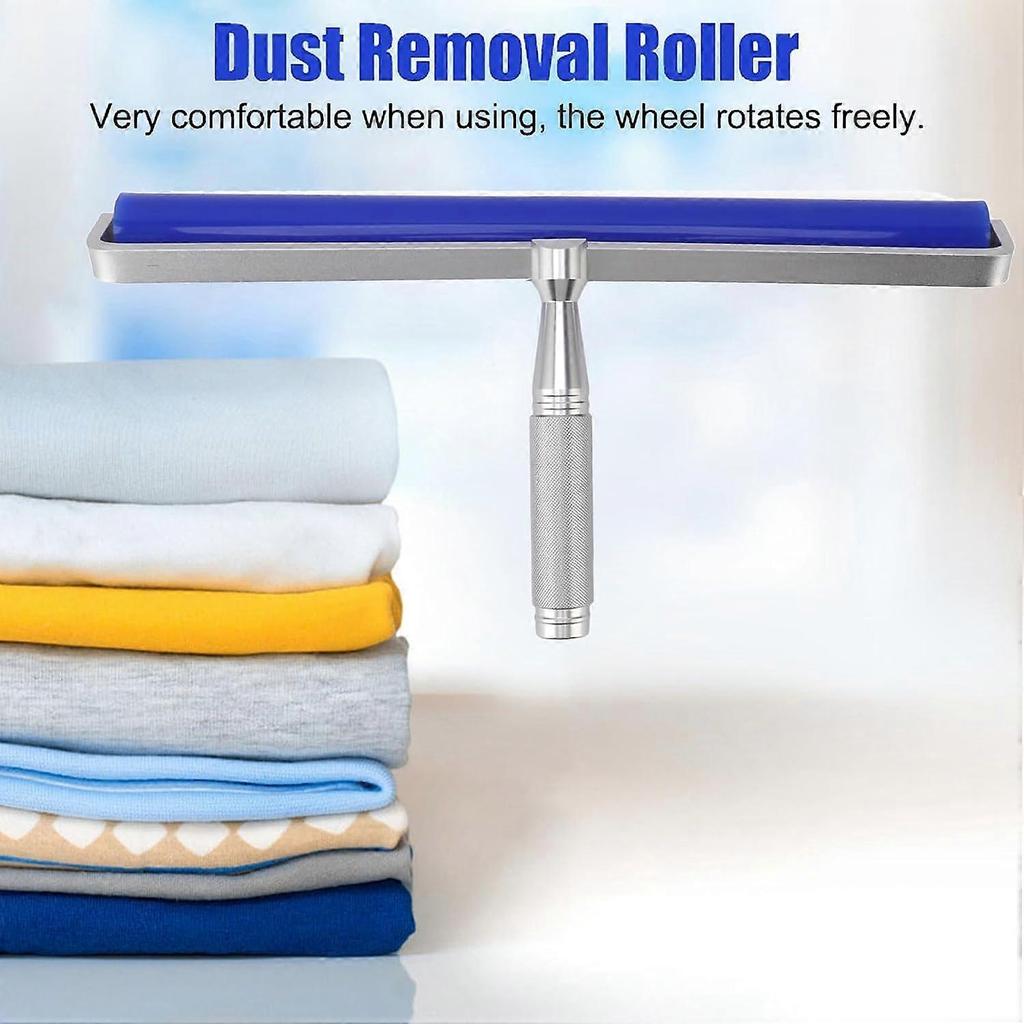 Manual Silicone Roller, Static Electricity Dust Removal Roller Easy to Use Low Viscosity for Hair Removal of Dandruff and Fibers (14in)