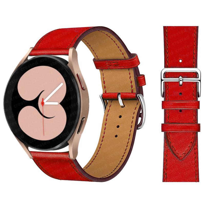 20mm 22mm Leather Band For Samsung Galaxy watch 5/6/pro/4/classic 44mm 40mm Active 2/3/S3/Huawei GT-2-Pro Bracelet watch 4 strap