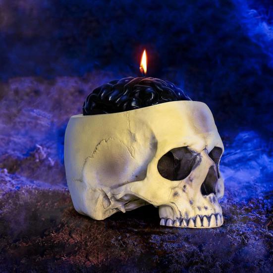 Подсвечник в виде плачущего черепа на Хэллоуин, готическая фигурка из смолы в виде плачущего черепа, подставка для свечей