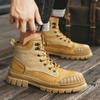 Нескользящие теплые зимние ботинки, новые классические мужские кожаные мотоциклетные ботинки, повседневная обувь для мужчин на открытом воздухе, модные ботинки на толстой подошве