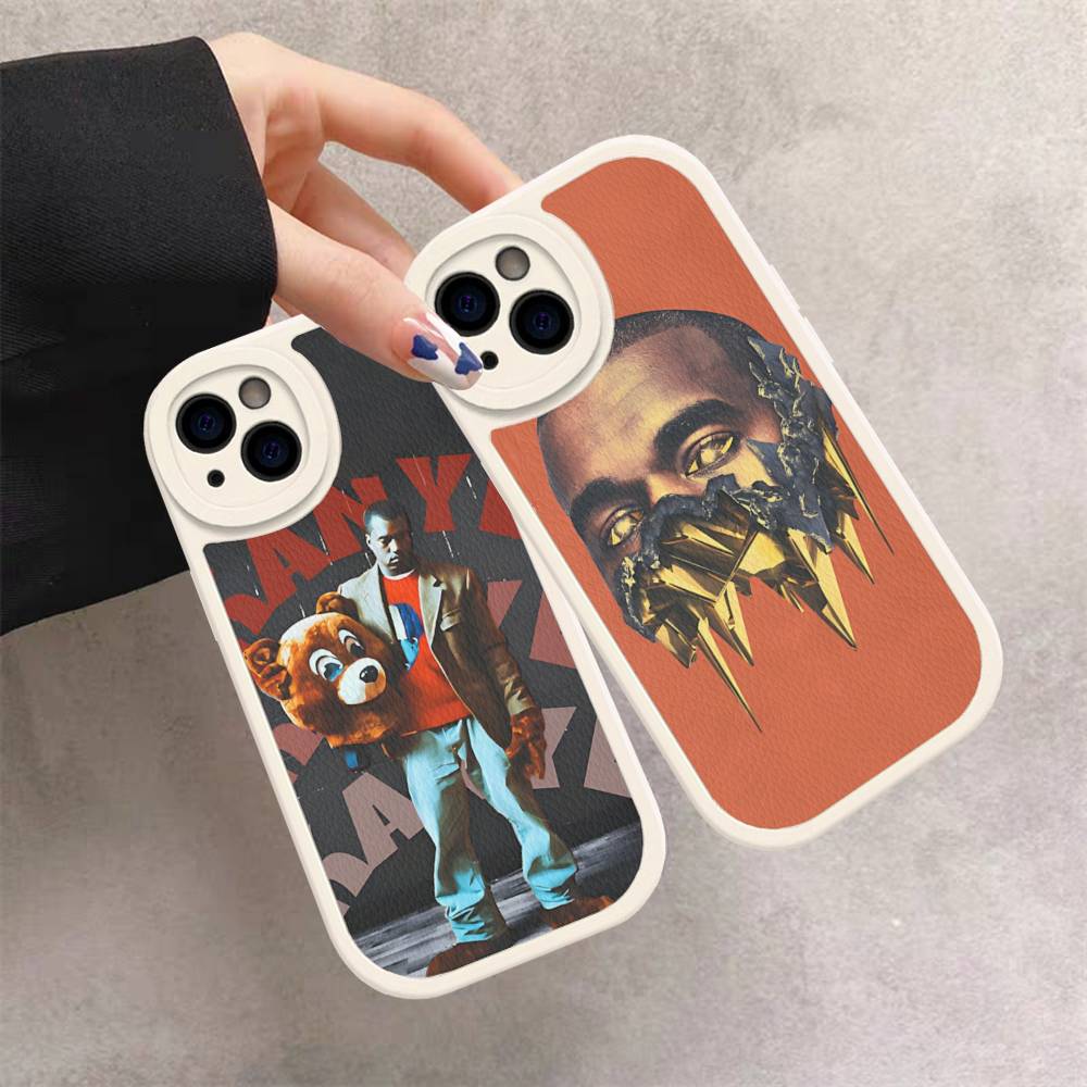 Американский K-Канье Поп-рэпер W-Уэст Чехол для телефона Для IPhone 16 15 14 13 12 11 Pro Max Plus Ударопрочный кожаный чехол