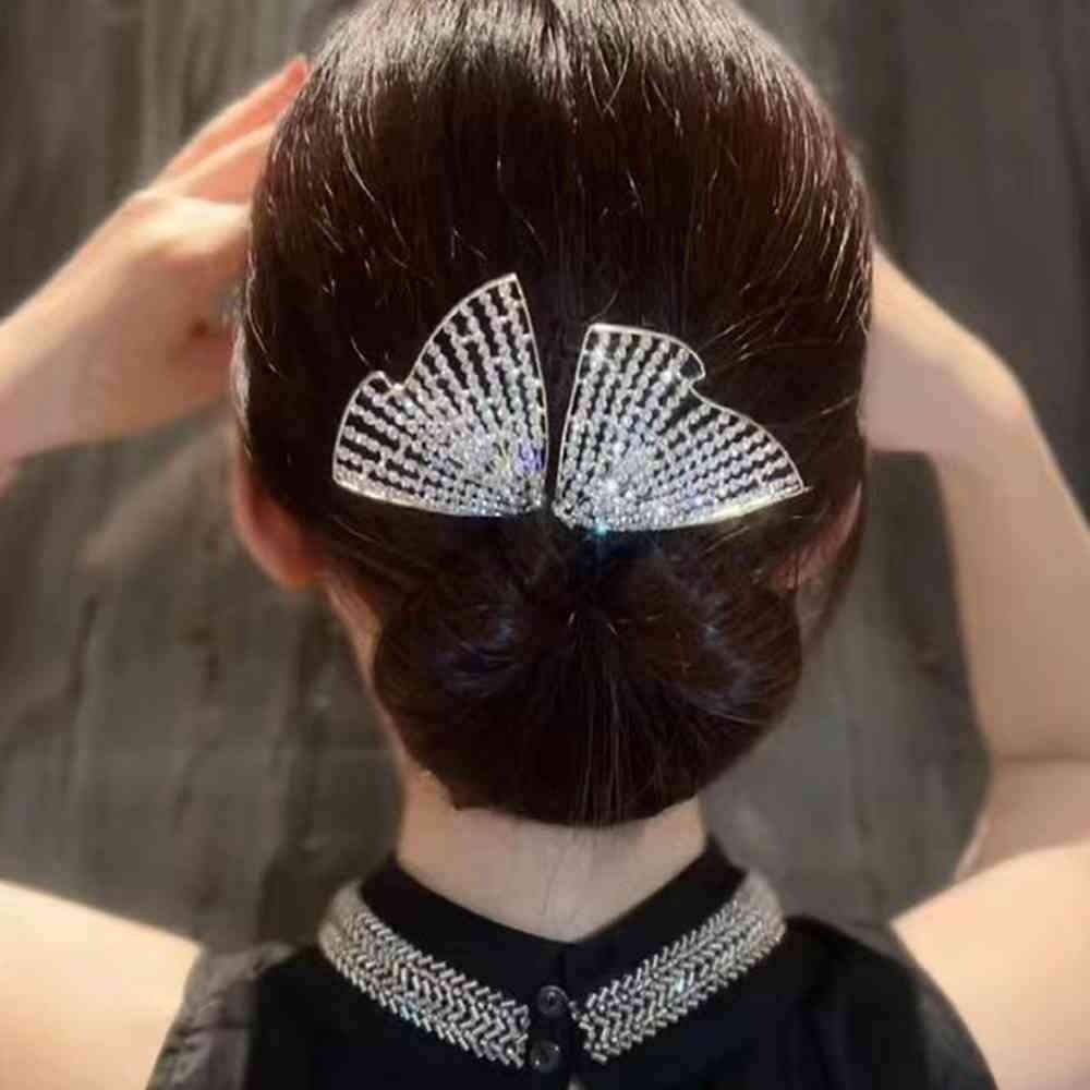Fashion Hair Styling Tools Girl Accessories Magic Bow Clip Hairpin Bun Bow Hair Iron Curler Braider