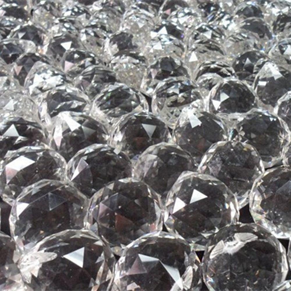 DIY Accessories Lamps Decoration Crystal Ball Home Decor Glass Faceted Chandelier Hanging Pendant