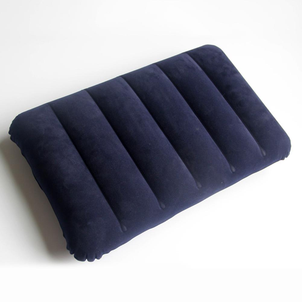 Inflatable Rectangle Flocked Pillow for Outdoor Travel Camping Sleeping