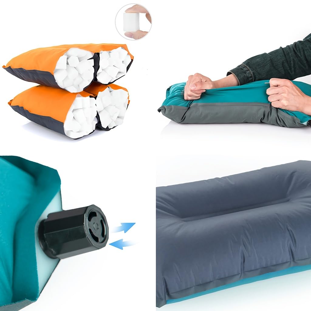 Naturehike Outdoor Camping Automatic Inflator Pillow, Ultra Light Pillow, Travel, Camping Equipment, Outdoor Pillow, Portable, Comfort, Office,