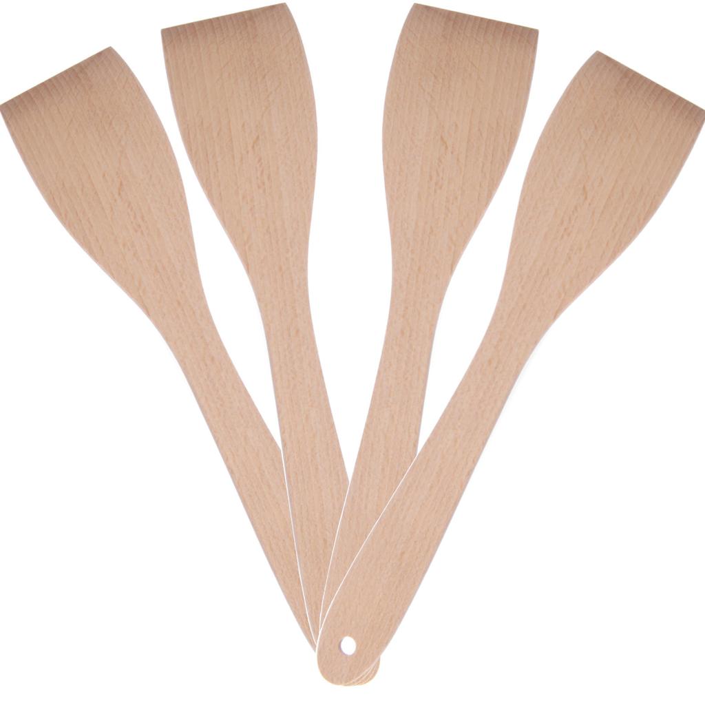 Wooden kitchen spatula for frying, length 300 mm, SET 4 pcs HENDI 525142