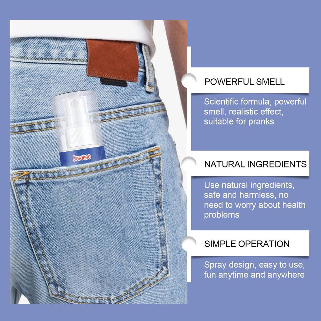 DOWMOO Спрей-вонючка для розыгрышей на День дурака - Портативный и концентрированный.