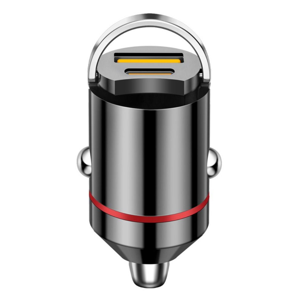 Dual USB Pull Ring Car Charger Fast Charging Mini Car Charger Car Power Adapter  Car Accessories