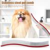 Расческа для вычесывания шерсти домашних животных, изогнутая расческа из нержавеющей стали для ухода за собаками, щетка для удаления шерсти домашних животных для длинношерстных собак и кошек