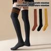 Женские очень длинные чулки выше колена, зимние теплые