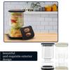 Glass Pickle Jar with Strainer Flip, Pickle Container Olive Hourglass Jars, Airtight Pickle Juice Separator from Wet and Dry, Pickles Storage Jar 34o