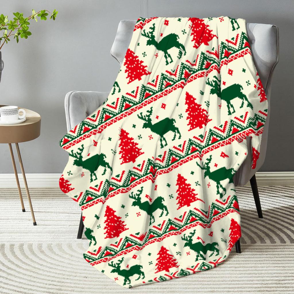 2026 Рождественский фланелевый плед 3D-печатный плед для офиса, дома, кемпинга, сна, отдыха, рождественские подарки для домашнего декора